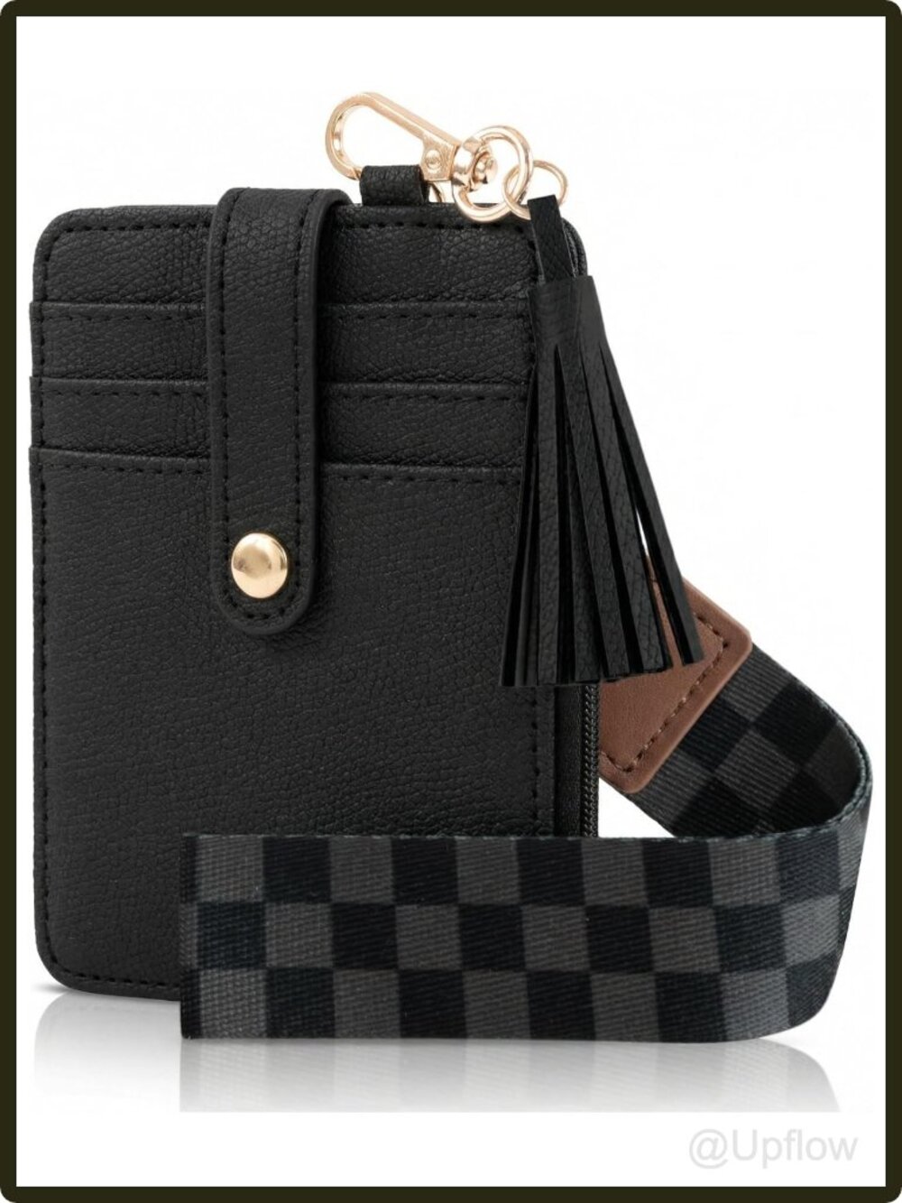 Women's RFID Wristlet Keychain Wallet Card Holder Zipper Tassel Gift